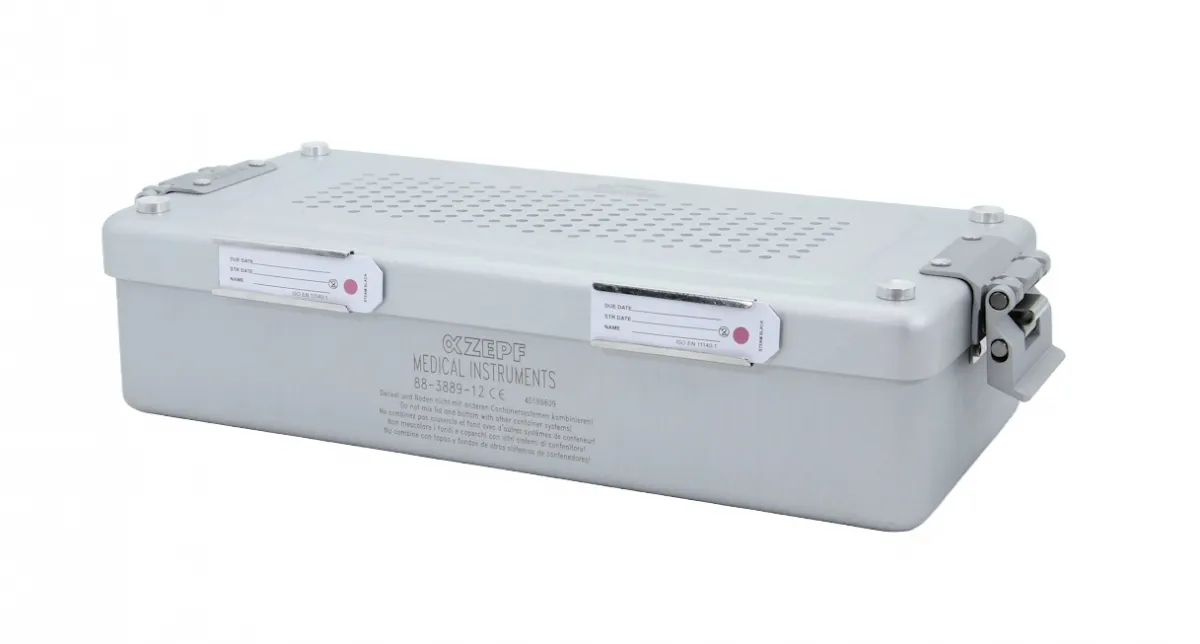 Zepf medical instruments GmbH Kleinset-Mini-Sterilisiercontainer Alu 300 x 140 x 70 mm nur Deckel gelocht Silber 88-3909-12