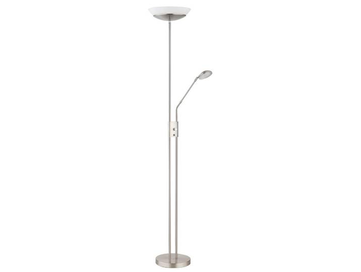 Globo Led-Deckenfluter, Nickelfarben, Kunststoff, Glas, 180 mm,72 mm, 29x180x29 cm, CE, Fußschalter, Lampen & Leuchten, Innenbeleuchtung, Stehlampen, LED-Deckenfluter