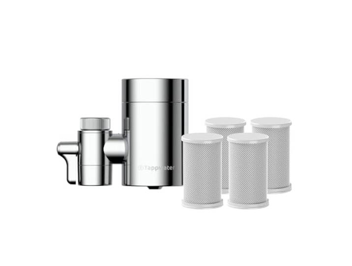 Tappwater EcoPro SMR-Wasserfilter Wasserhahn mit 5 Stufen und Swedish Mineral Rock. Filtert + 100 Stoffe, fügt Mineralien für reines, gesundes Wasser hinzu. Exklusive Filtertechnologie. Jahrespackung