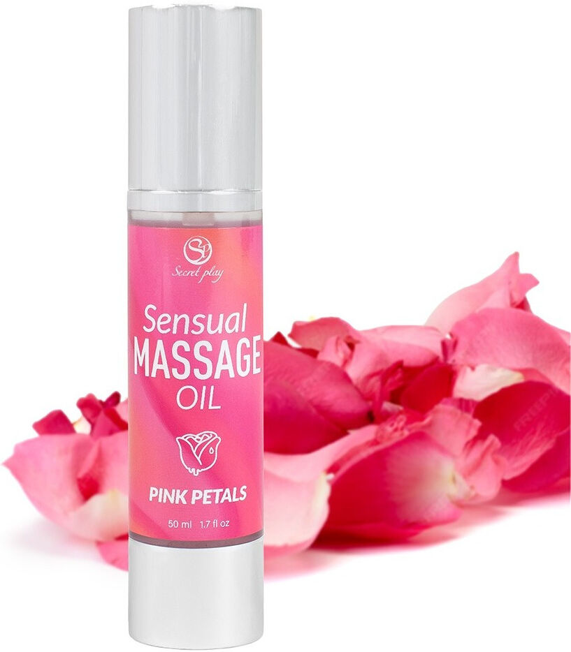 Secret Play Huile de massage parfumée aux pétales de rose 50 ml