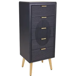 KOMMODE aus Holz, grau, 42x37x101cm