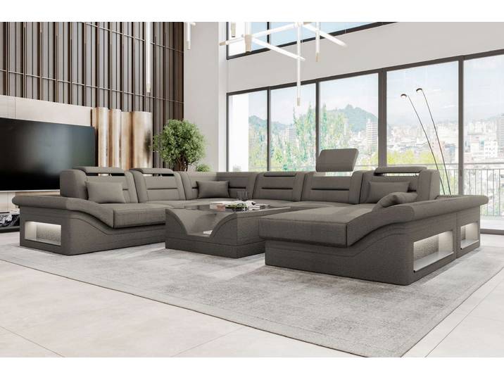 XXL Wohnlandschaft Enzo Stoffsofa