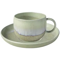 Like. by Villeroy & Boch, Tasse, Perlemor Alga Kaffeetasse mit Untertasse (190 ml, 1x)