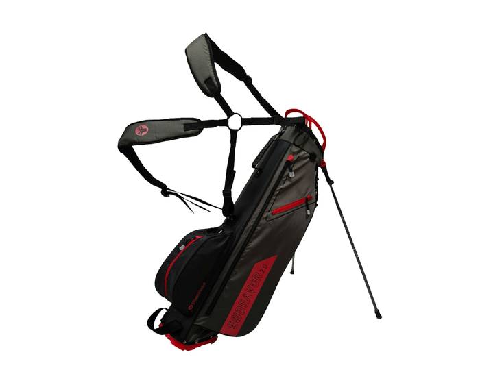 FastFold Golftasche Standbag ENDEAVOR 2.0 schwarz/rot