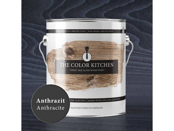 Holzschutzlasur A.S. CRÉATION THE COLOR KITCHEN Premium , anthrazit, B:19,5cm H:14,2cm, Farben, Holzschutzlasur, seidenglänzend und wetterfest