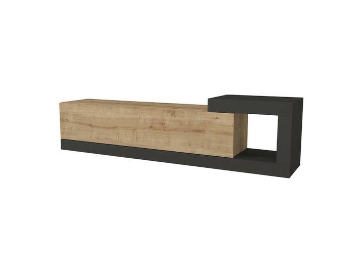 [en.casa] Tv-Element Luhanka, Eichefarben, Holzwerkstoff, 150x38.5x29.5 cm, Wohnzimmer, TV Möbel, Lowboards, Lowboards stehend