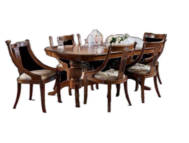 Xlmoebel Esszimmer-Set Klassisches Esszimmermöbel aus Holz im italienischen Stil, (7-St), Hergestellt in Europa