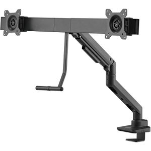 Goobay Monitorhalterung 74074, VESA 75x75 & 100x100 mm, für Tisch, höhenverstellbar, drehbar, bis 32 Zoll, 2 Monitore