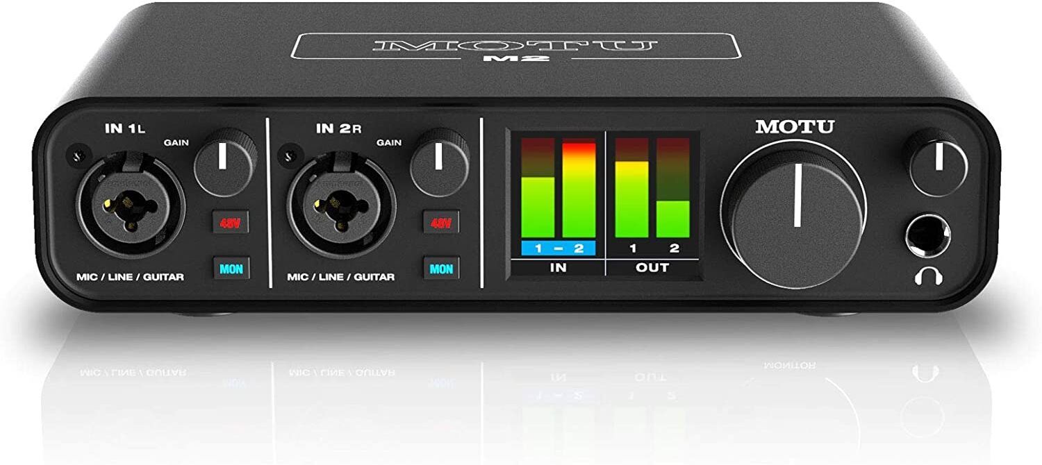 MOTU M2 Interface Áudio USB-C ESS Sabre32 Ultra DAC 2x2 Interface Áudio USB