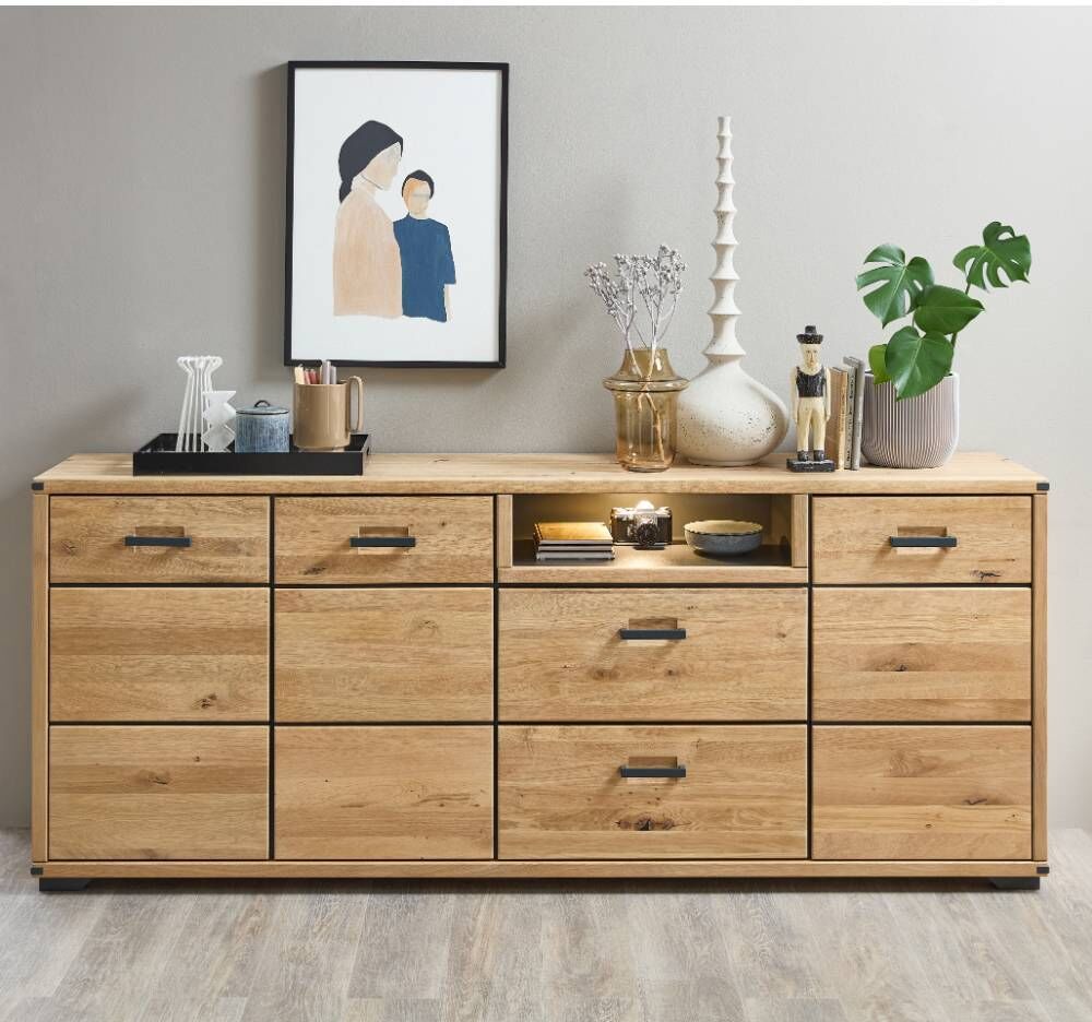 Pharao24.de Sideboard Große Kommode in modernem Design mit einem offenen Fach