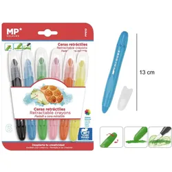 Drehbare Wachsmalstifte – 6 Farben
