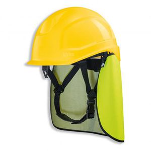 Uvex Schutzhelm pheos S-KR IES, 9772158, EN 397, mit 6-Punkt-System, Kinnriemen & Nackenschutz, Gr. 52-61, gelb