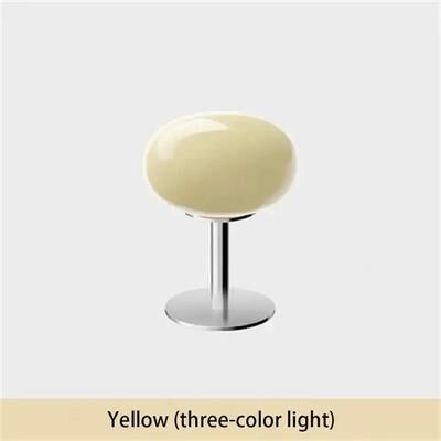 Uplift Treasures Medieval Cream Glass Lollipop Table Lamp yellow