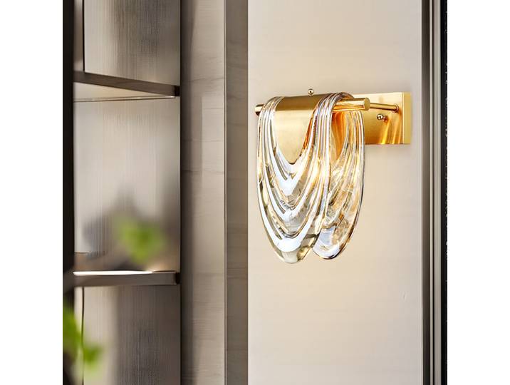 Nouveau Design Post-moderne créatif verre applique salon chambre étude allée TV fond mur haute qualité Art lampe de chevet
