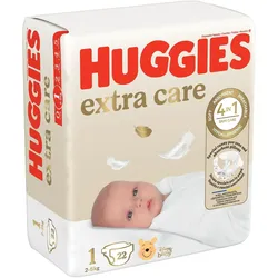 2x Huggies Windeln Extra Care Grösse 1 (Halbmonatsbox, 22 Stk.)