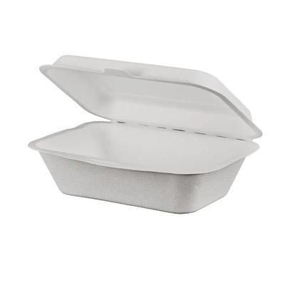 RyanPack Bagasse rechteckige Menübox – Zuckerrohr – 252×156×65 mm – 50 Stück