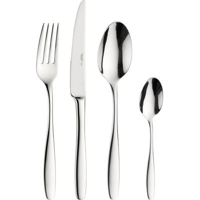 Besteck-Set PINTINOX "PONZA", silber (edelstahlfarben), 24 Stk., Edelstahl 18/10, Essbesteck-Sets, in moderner und zeitloser Formgebung