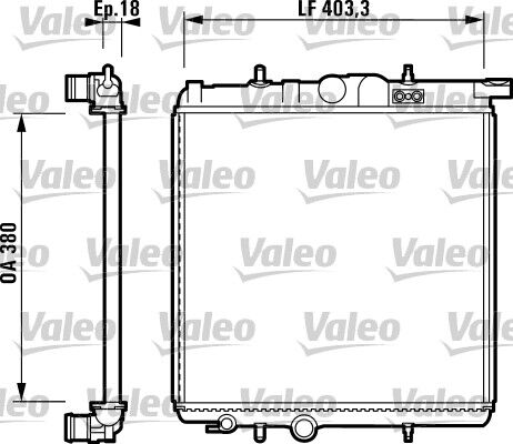 Valeo Kühler, Motorkühlung 732885 Für Peugeot