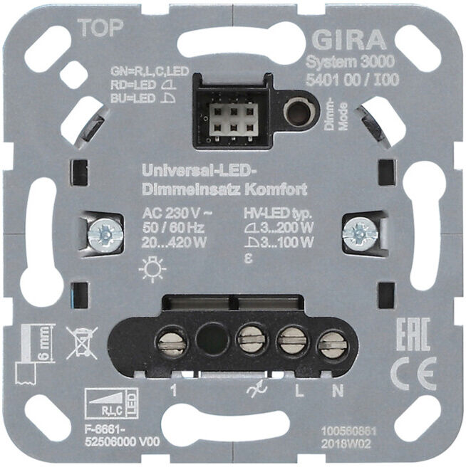 Gira Uni-LED variateur de confort 540100 (540100)