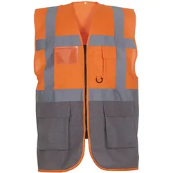 Warnweste / Kennzeichnungsweste "YK801" - XL - orange/grau