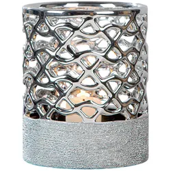 GILDE Windlicht Alaska - silber