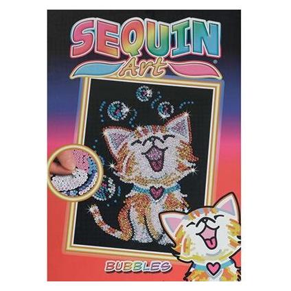 Hobby2you Sequin Art Bubbles the kitten 25x34cm (1602)