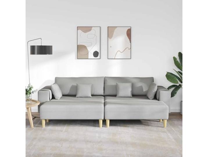 KTHLBRH Sofa 3-Sitzer Wolkengrau 250 x 188 x 76 cm Stoff Minimalistisches Design, klare Linien, für modernes Wohnzimmer, robuste Struktur