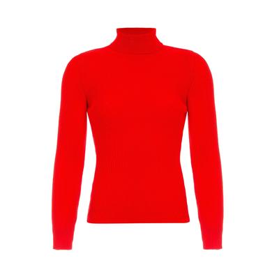 Rollkragenpullover CIPO & BAXX "WP227", Damen, Gr. XL, rot, regular fit, Pullover Rollkragenpullover, Mit Rollkragen