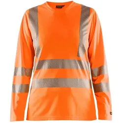 Damen Warnschutz Langarmshirt mit UV-Schutz "3485" - XS - Orange