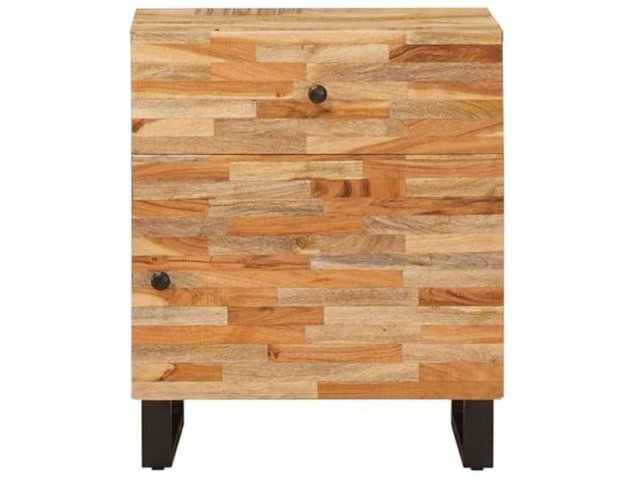 KTHLBRH Nachttisch mit Schublade, braun, 50 x 33 x 60 cm Massives Mangoholz, 1 Schublade, rechteckiges Design, ideal für Schlafzimmer
