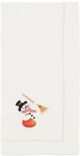 "Saro Lifestyle Frosty Embroidered Snowman Napkin (Set of 6) - 20""x20"""