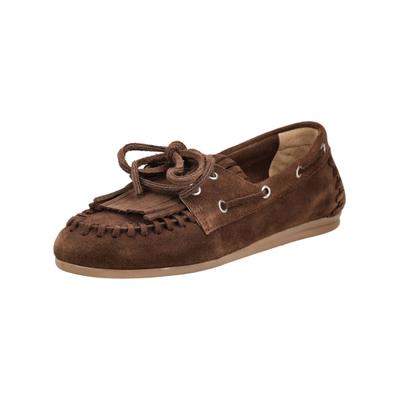 Bootsschuh PAVEMENT "Pavement Halbschuhe Veloursleder", Damen, Gr. 42, braun, Veloursleder, Schuhe Bootsschuh