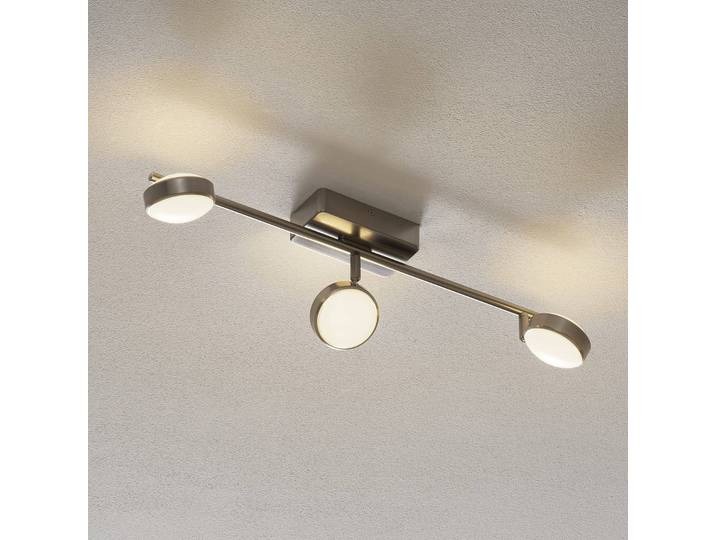 EGLO connect Corropoli-C LED-Deckenstrahler, 3flg. Corropoli-C, dimmbar, alu / grau / zink, für Flurbereich, Metall, Modern, Smart Home Deckenlampe