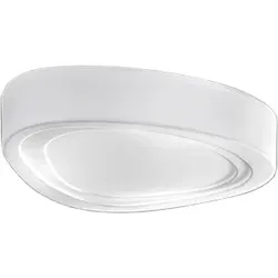 Weiße Glas-Deckenleuchte 10S46472 mit 3xE27-Fassungen, modernes und elegantes Design für die Innenbeleuchtung, Maße 44x35x10 cm - Perenz