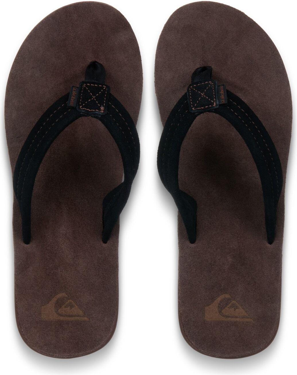 Sandale QUIKSILVER "Carver Suede", Herren, Gr. 10 (43), braun (braun 2), Obermaterial: 94% Wildleder/5% Textil-Nylon/1% TPR, Futter: 100% Wildleder, Laufsohle: 100% TPR., Schuhe Sandale