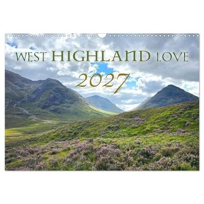 West Highland Love Kalender (Wandkalender 2027 DIN A3 quer), CALVENDO Monatskalender