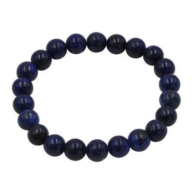 Armband STEUER "Stretch mit Sodalith Kugeln blau", blau, Armbänder, Damen, 18cm, Metallmix, Armband