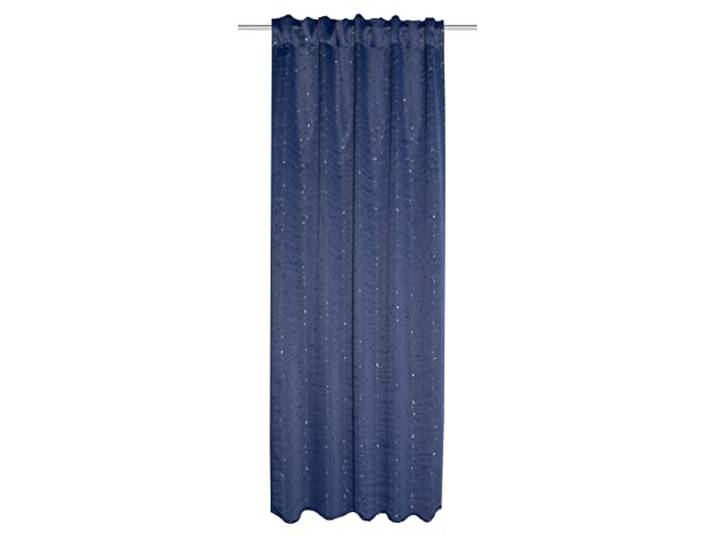 Blackout Moon & Stars Verdunkelungsvorhang blau BxH 135x245cm Silberdruck