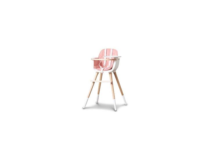 Chaise bébé haute OVO blanche et rose