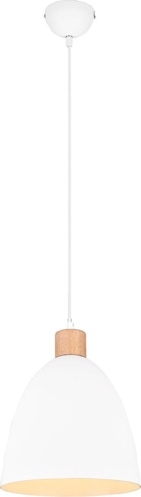 Trio Hanglamp Jagger wit met houtbruin