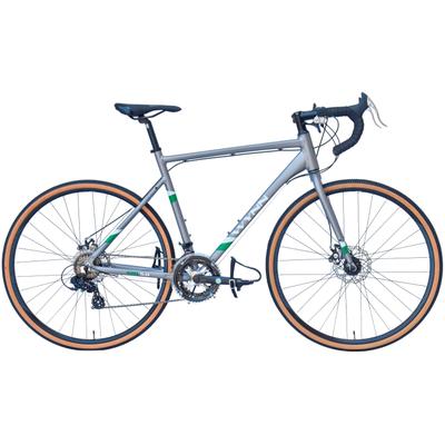 Gravelbike WYNN "GRL5.0" Gr. 57, grau (silber, silber), Fahrräder, 57cm, 28 Zoll (71,12cm) hinten: 28 Zoll (71,12cm)