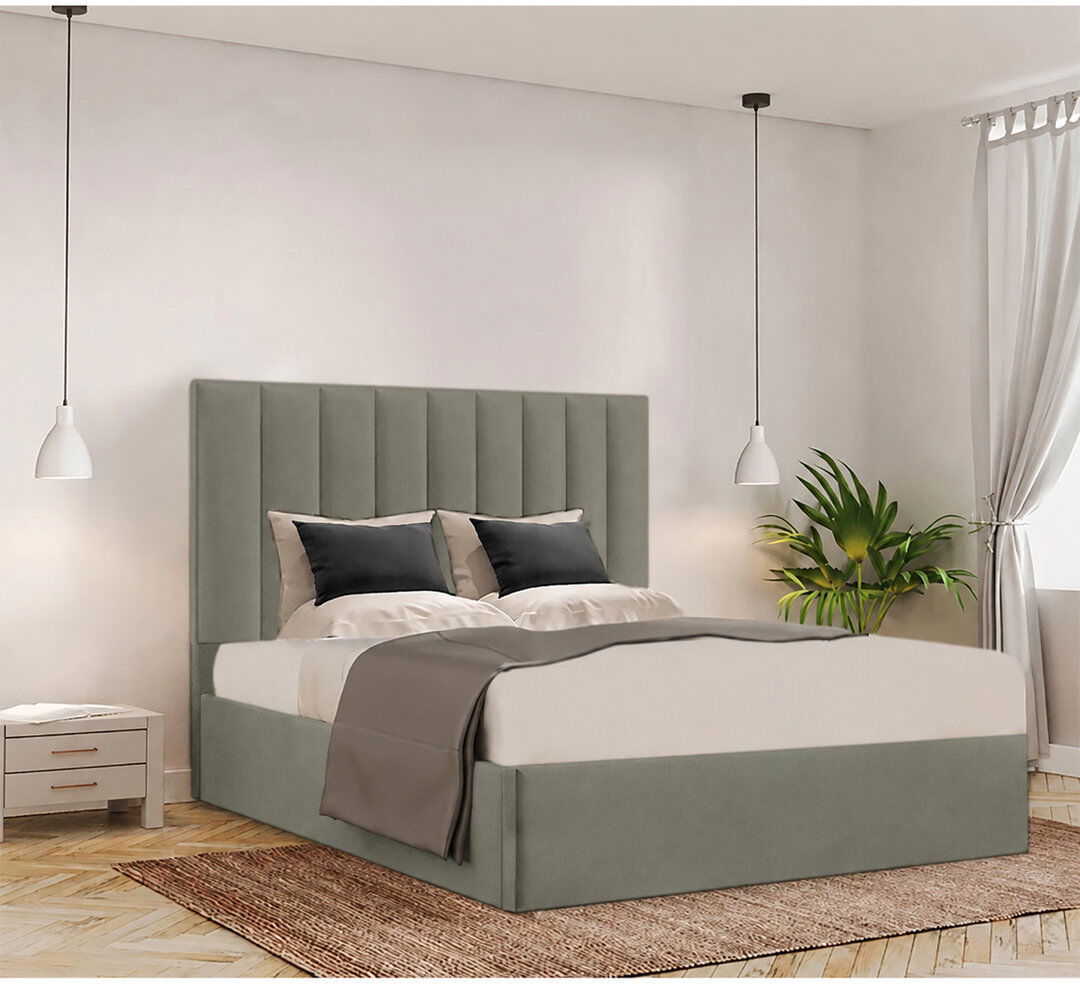 Brayden Studio Besar Upholstered Ottoman Storage Bed Asphalt Single (3')