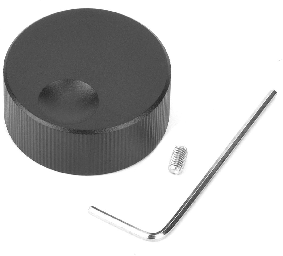 Volume Knop Zwart Mat - Massief Aluminium - 32 x 13 mm