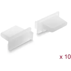 DeLOCK Staubschutz für USB Typ-A Buchse 10 Stück Silikon transparent