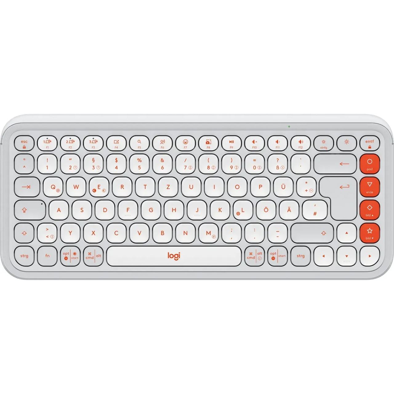 Logitech POP Icon Keys USB und Bluetooth Deutsch weiß (kabellos)