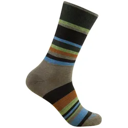 Wrightsock, Unisex, Sportsocken, Stride Crew (L), Schwarz, Grün
