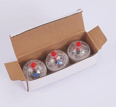 Inspired Living GlowChase Transparent LED Cat Ball Toy For Indoor Play 3pcs