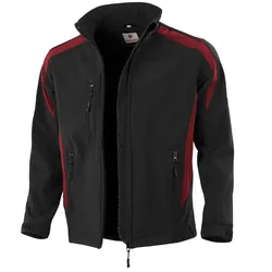 Softshelljacke "1020" - S - schwarz/rot