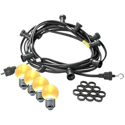 Illu- Party Garten Außenlichterkette 40m schwarz 40 ultra-warmweiße LED Kugeln