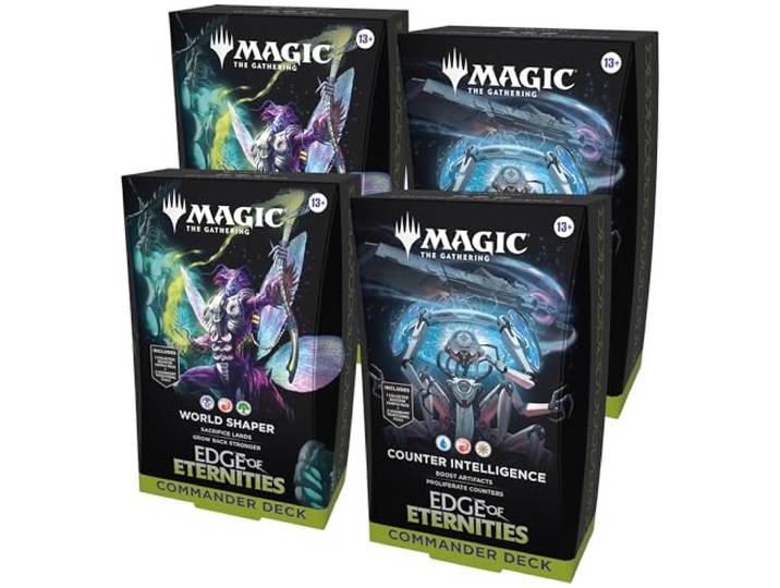 Magic: The Gathering Edge of Eternities Commmander Deck Bundle - 2 of Each Deck (2 World Shaper + 2 Counter Intelligence)